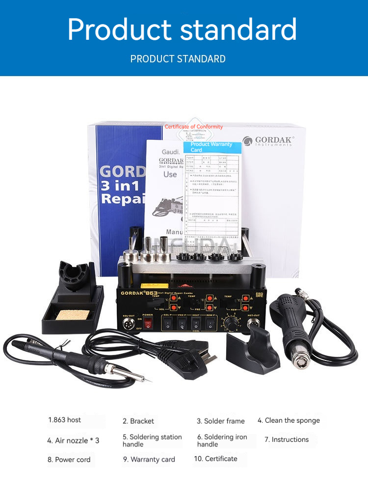3 In 1 Digital Hot Air Heat Gu - Infrared Bga Rework Station ulasan dan harga